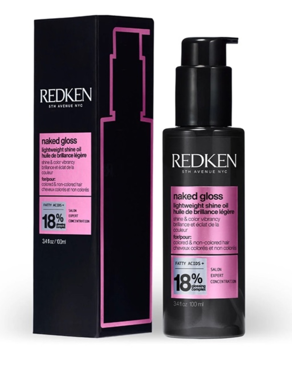 Redken Naked Gloss Shine Oil Lightweight Hair Gloss Smoothing NEW